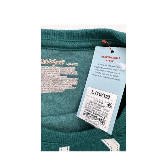 Girls Large Cat And Jack 10-12 Long Sleeve Pullover Sweatshirt NWT - Picture 5 of 13